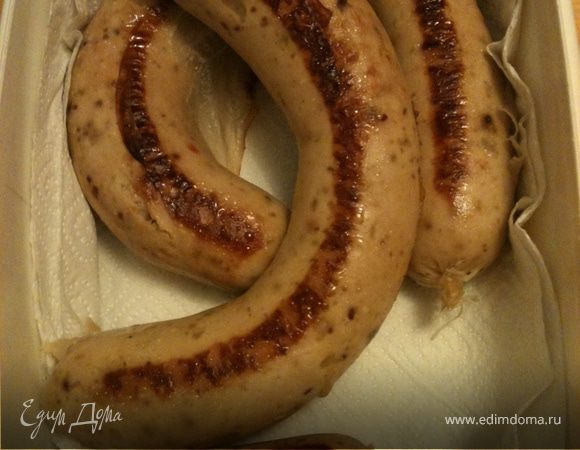 Куриная колбаска с белыми грибами Куриная колбаска с белыми грибами