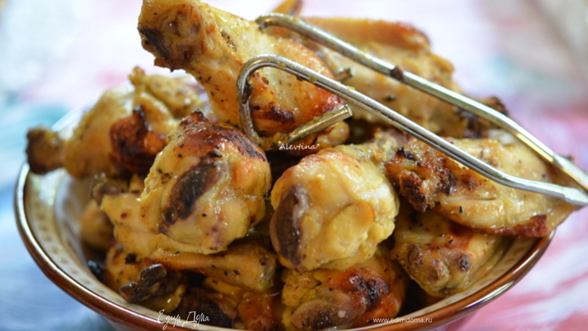 Куриные крылышки в горчичном соусе