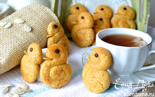 Рецепт Сахарно-коричное печенье "Уточки"