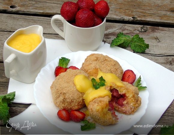 Творожные кнедлики с клубникой Творожные кнедлики с клубникой