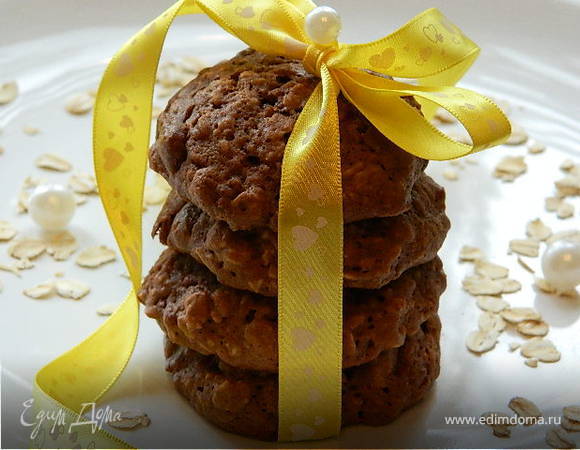 Шоколадное овсяное печенье