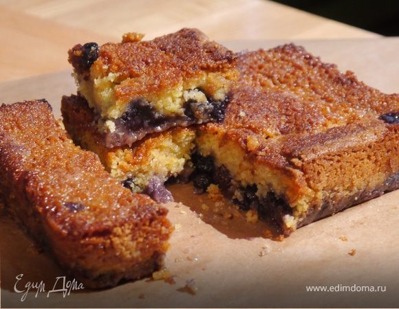 Лимонная шарлотка с голубикой Лимонная шарлотка с голубикой