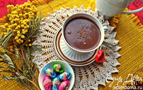 Рецепт "Ленивый" горячий шоколад с мускатным орехом