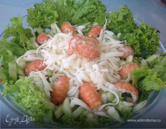 Салат с раковыми шейками
