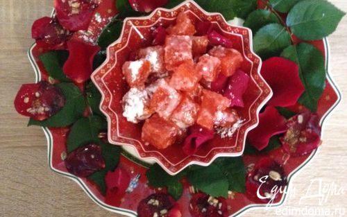 Рецепт Клубничный лукум и медовые лепестки роз