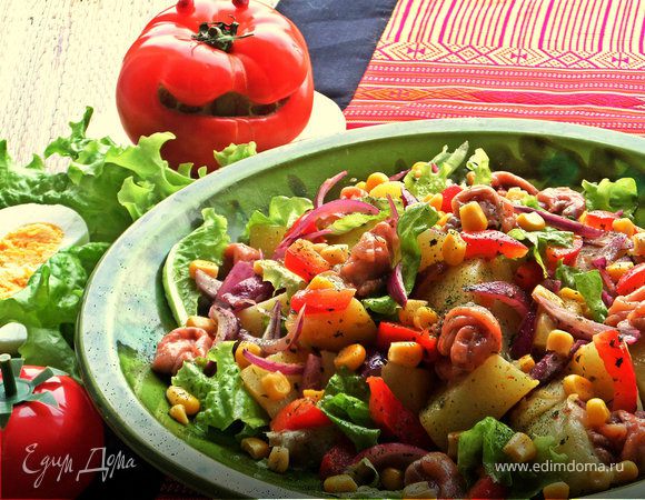 Салат картофельно-рыбный Салат картофельно-рыбный