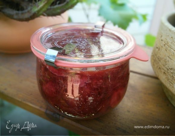 Мармелад из ревеня и клубники с мятой Мармелад из ревеня и клубники с мятой