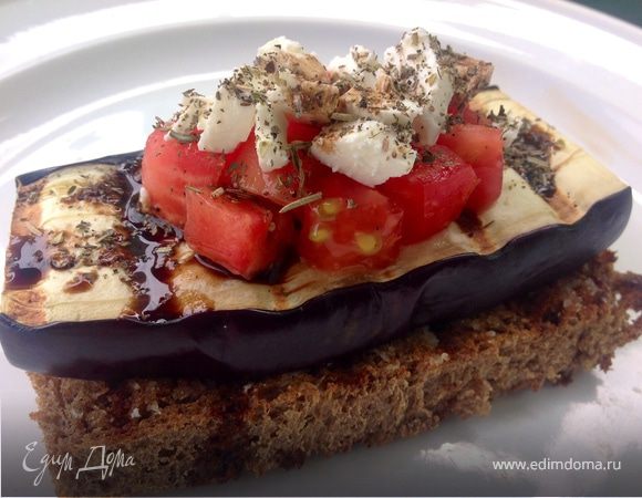 Брускетта с баклажаном-гриль Брускетта с баклажаном-гриль
