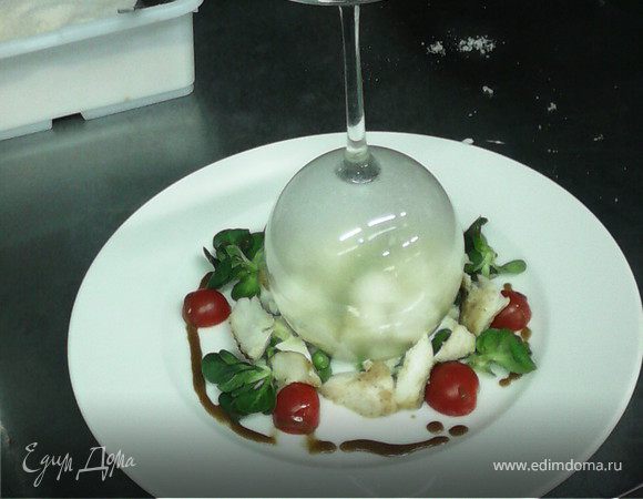 Теплый салат с филе дорады