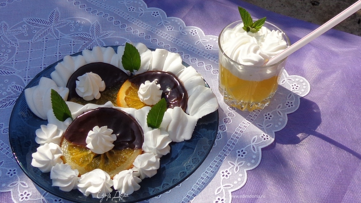 Карамелизированные апельсины в шоколаде