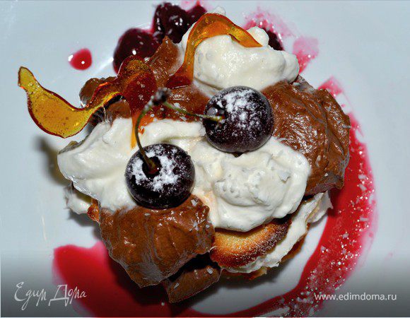 Дивный сырный десерт с белым и темным шоколадом Дивный сырный десерт с белым и темным шоколадом