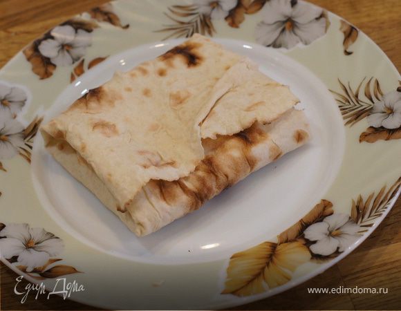 Утренний бутерброд с лавашом в тостере