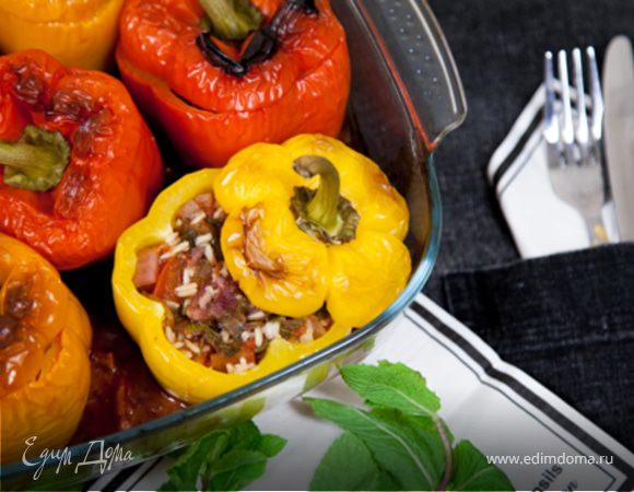 Фаршированный перец с рисом и мятой Фаршированный перец с рисом и мятой