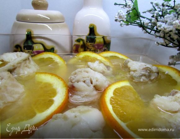 Филе камбалы в апельсиновом желе Филе камбалы в апельсиновом желе