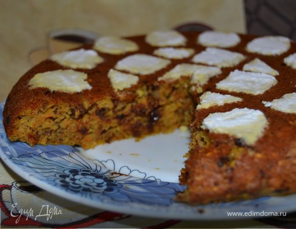 Морковный кекс с апельсином и шоколадом Морковный кекс с апельсином и шоколадом