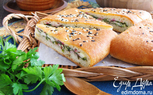 Рецепт Осетинский пирог из листьев свеклы и свежего сыра