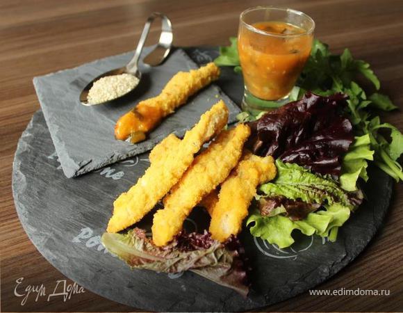 Куриные наггетсы с пикантным соусом