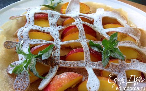 Рецепт Блины с персиками