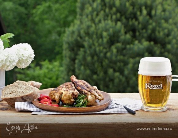 Курица в цитрусово-пивном  маринаде