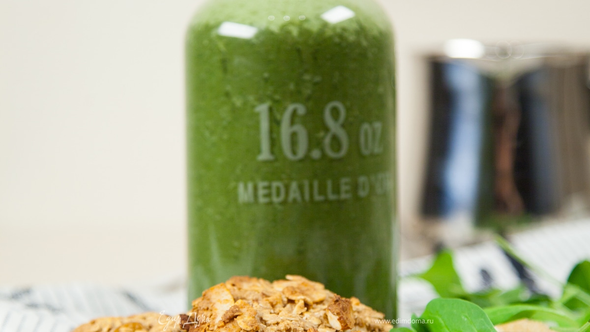 Кофе со шпинатом и бананом