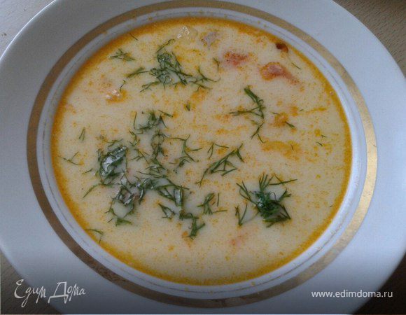 Лососевый суп со сливками