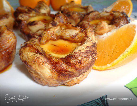 Пирожные с кремовой ванильной начинкой и карамелью от Джейми Оливера