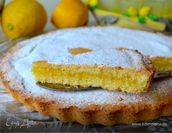 Песочный пирог с лимонным кремом