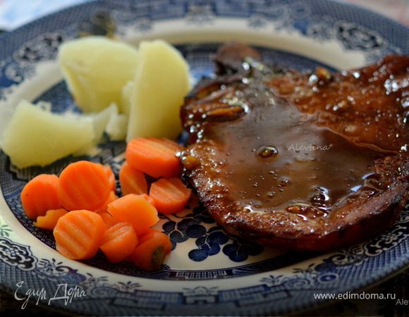 Свиные отбивные с апельсиново-имбирным соусом