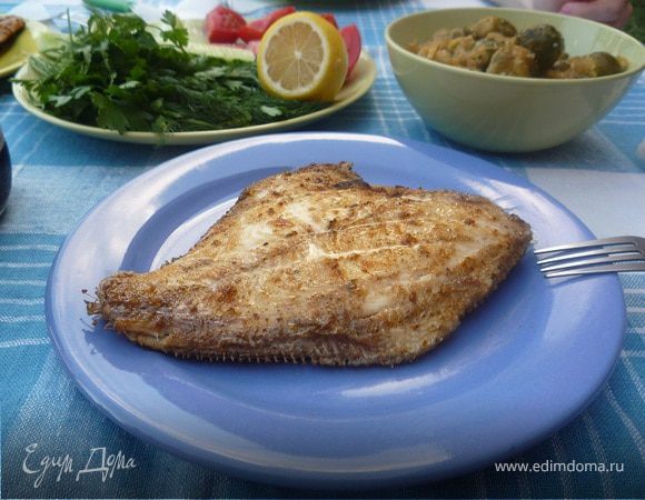 Камбала черноморская на гриле