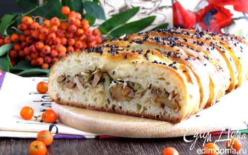 Рецепт Летний пирог с лисичками и капустой