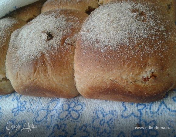 Булочки-саечки цельнозерновые с изюмом