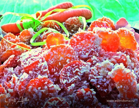 Морковные конфеты в кокосе