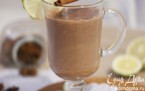 Рецепт Несладкий горячий шоколад от Пьера Эрме (с лаймом и корицей)