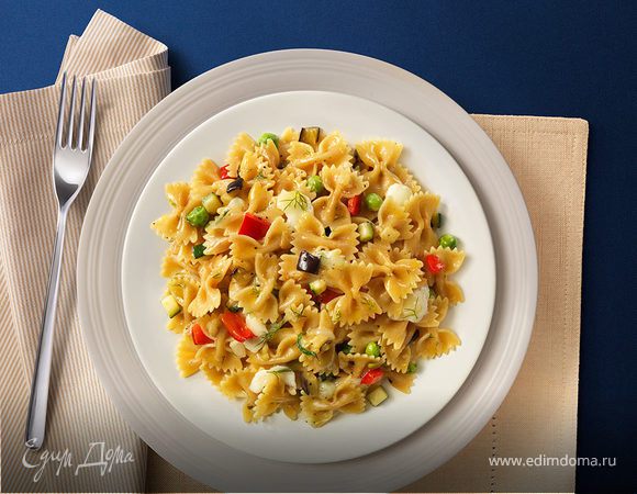 Фарфалле с овощами и сыром Фарфалле с овощами и сыром