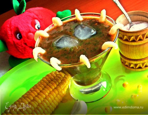 Томатно-шпинатный напиток