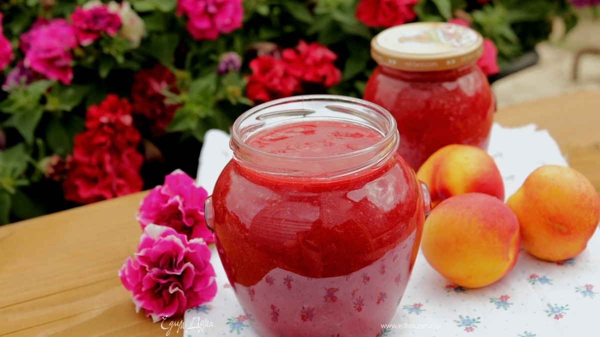 Варенье из нектаринов и слив с ванилью