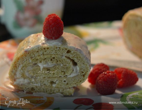 Рулет со швейцарским маслянным кремом Рулет со швейцарским маслянным кремом