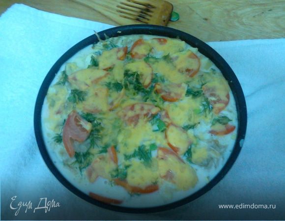 Запеканка с кабачком и хлебом