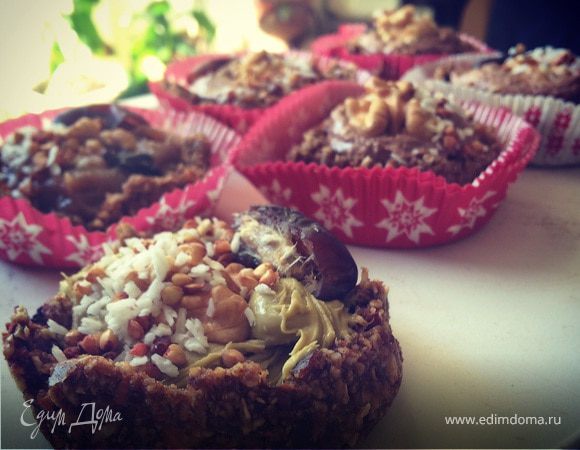 Веганские корзиночки с шоколадным ганашем 