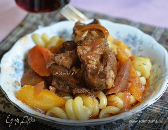 Говядина с радужной морковью Говядина с радужной морковью