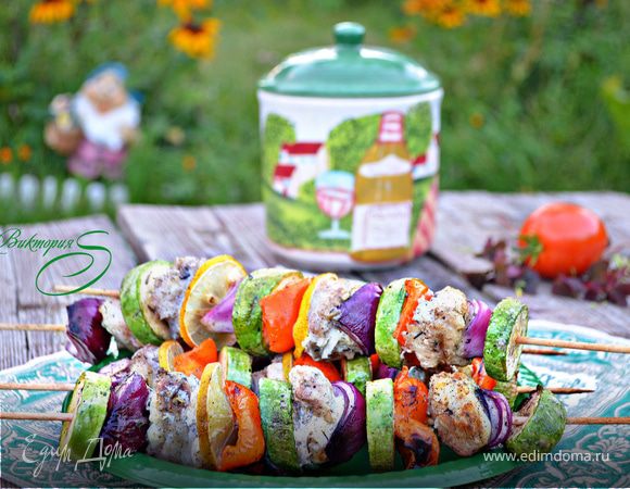 Сицилийские шашлычки из овощей и трески