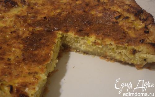 Рецепт Луковый пирог с сыром и вином