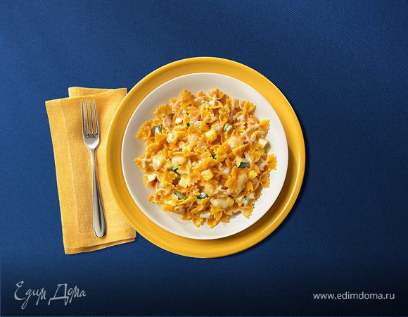 Фарфалле с тыквой и ветчиной 