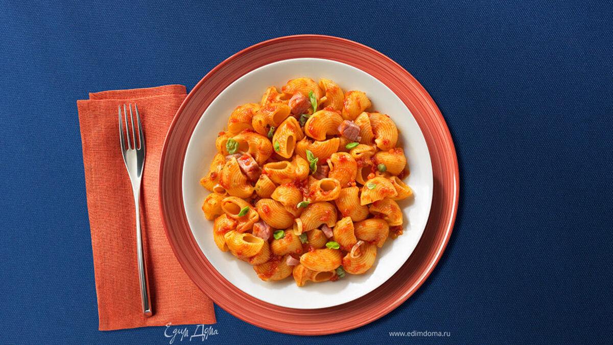 Пипе Ригате с тунцом и базиликом