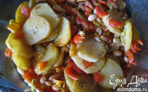 Рецепт Печеный картофель с овощами