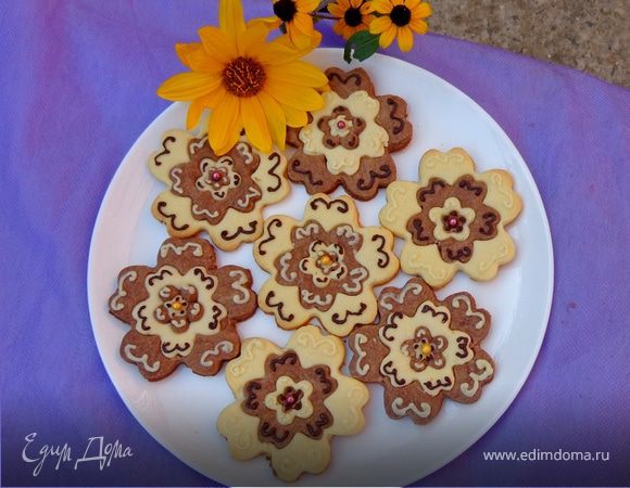 Сливочно-шоколадное печенье "Прощай, лето!" Сливочно-шоколадное печенье "Прощай, лето!"