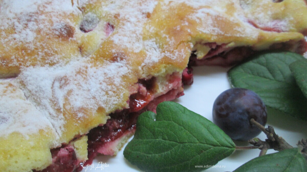 Шарлотка сметанная "Слава сливам"