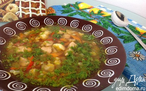 Рецепт Суп с цветной капустой и индейкой