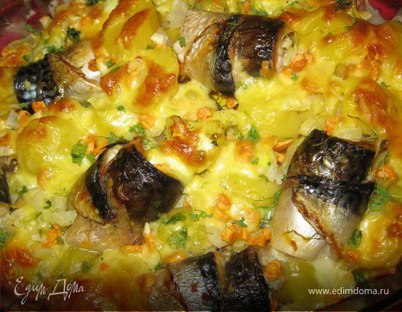 Рыбные рулетики с овощами