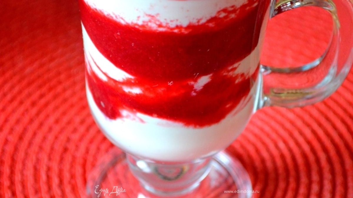 Десерт из творога и слив